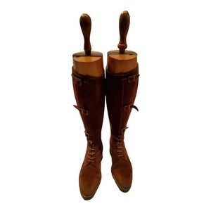 1930s Custom Henry Maxwell Riding Boots With Three Part Trees - a Pair